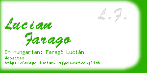 lucian farago business card